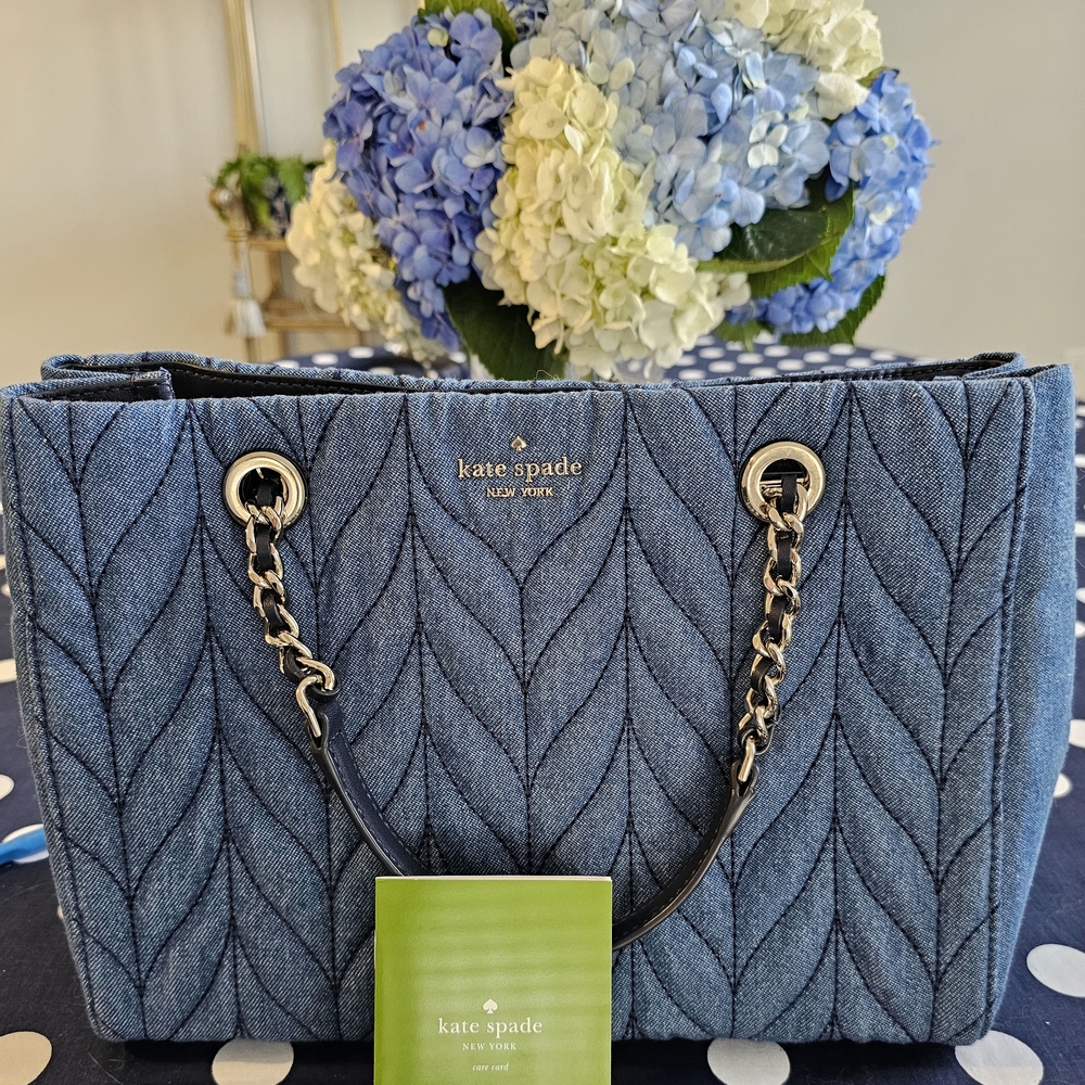 Kate Spade Blue Quilted Shoulder Bag